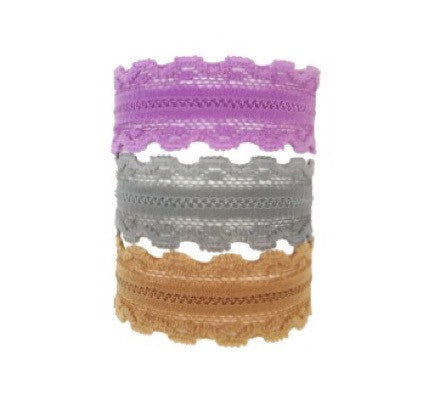 Bandtz Tricot Trio Set. Three elastic lace hair ties which double as bracelets. 