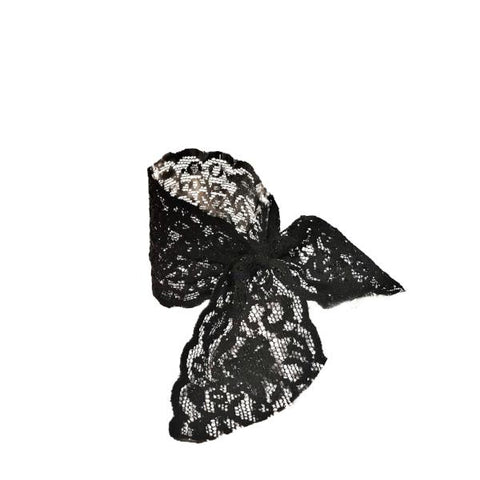 Bandtz Luxe Lace Bow Headband Black