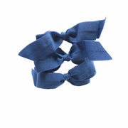 Encore Set by Bandtz in Navy. Three matte elastic hair bows. Long lasting, no fray hair bows. Favorite hair tie for thick hair and thin hair. Kind to the hair.   