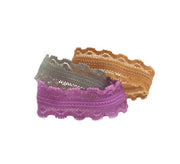 Tricot Trio Set - Bandtz. Three hair ties designed from custom colored stretch lace. 