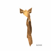 Blonde Satin Long Tail by Bandtz. Individual hair tie handmade from golden elastic satin trim. 