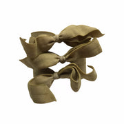 Encore Set by Bandtz in Taupe. Three matte elastic hair bows in a classic neutral tone. Favorite for blondes and brunettes. Long lasting, no fray hair bows. Favorite hair tie for thick hair and thin hair. Kind to the hair.   