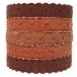 Sophia Set in Chocolate. Five Bandtz hair bands in three shades of brown. Fashion hair elastics. 