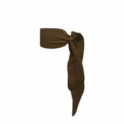 Bandtz Matte Wide Tail in Brown. Elastic Hair Ribbon