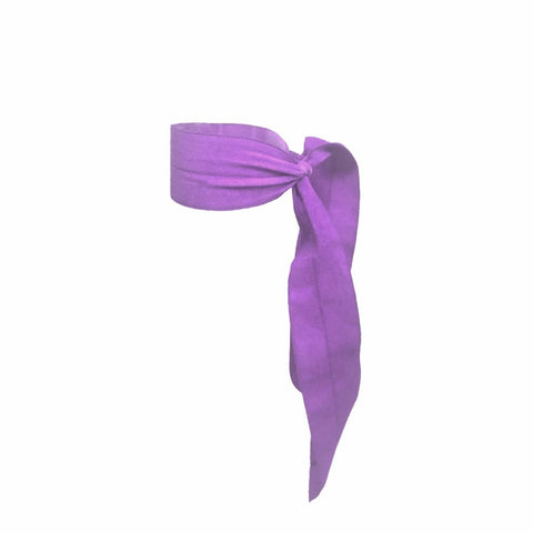 Bandtz Matte Wide Tail in Purple. Elastic Microfiber Ribbon Hair tie